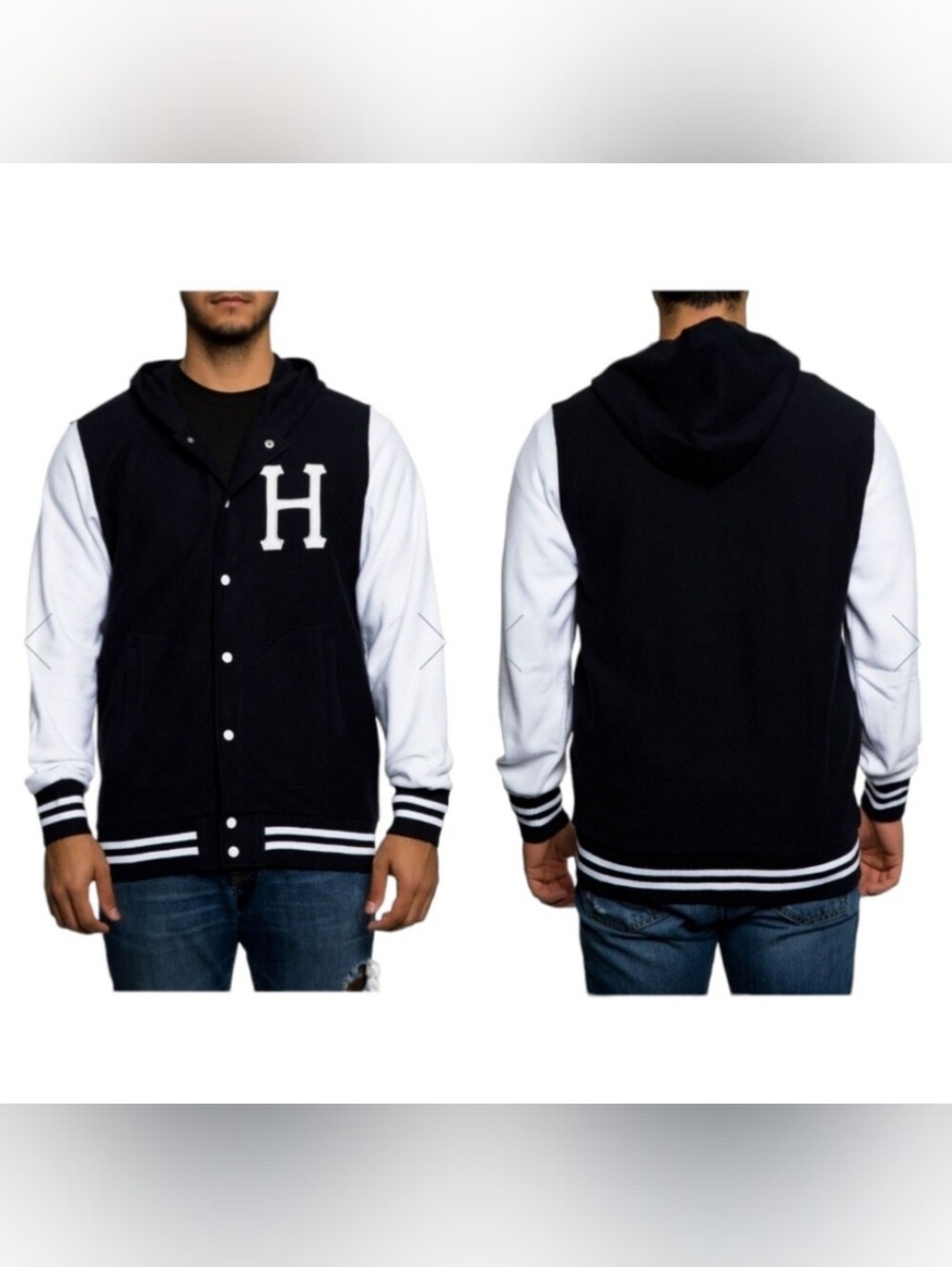 HUF The Classic Hooded Varsity Jacket Sz M